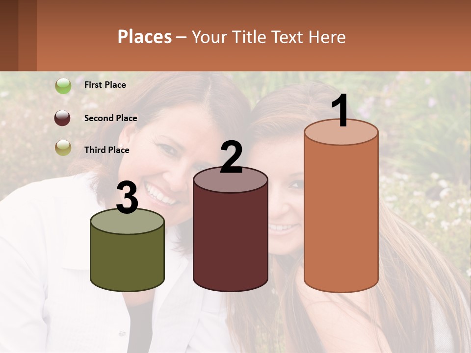 A Couple Of Women Sitting Next To Each Other PowerPoint Template