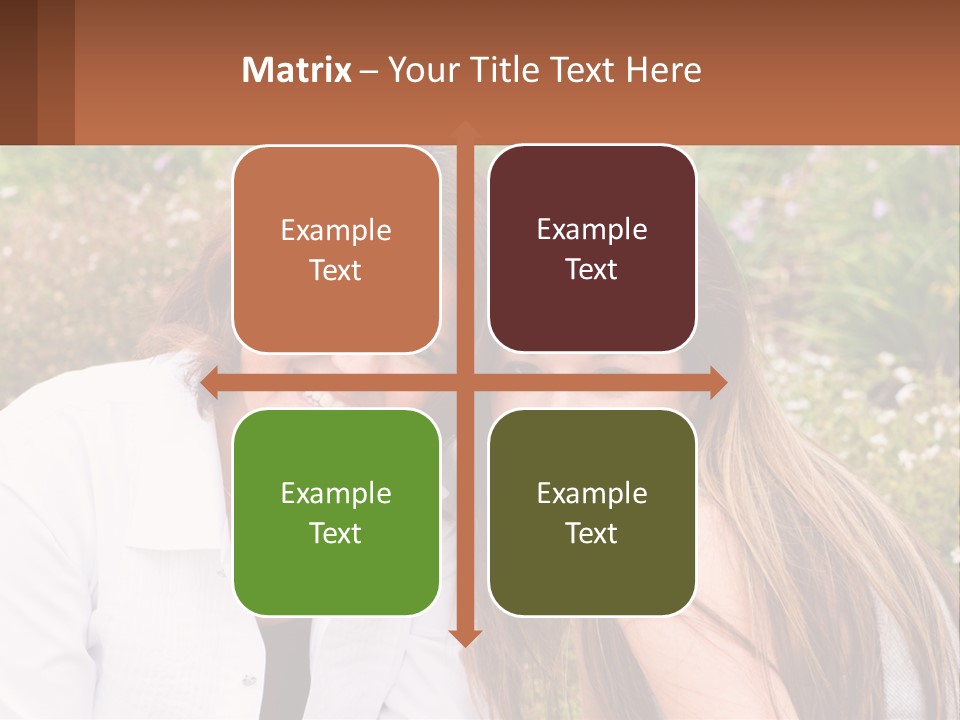 A Couple Of Women Sitting Next To Each Other PowerPoint Template