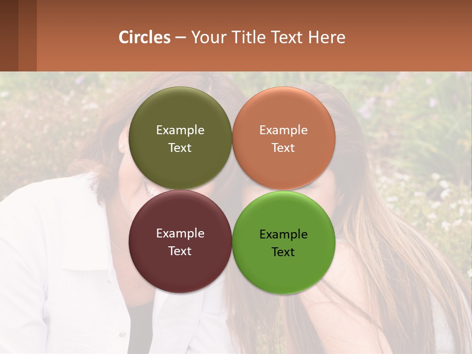 A Couple Of Women Sitting Next To Each Other PowerPoint Template