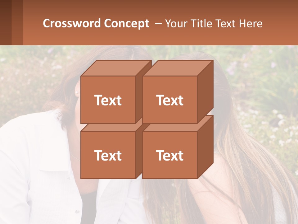 A Couple Of Women Sitting Next To Each Other PowerPoint Template
