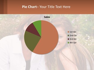 A Couple Of Women Sitting Next To Each Other PowerPoint Template