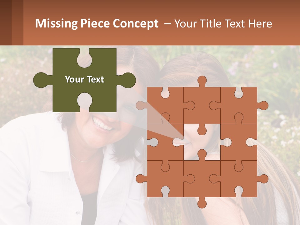 A Couple Of Women Sitting Next To Each Other PowerPoint Template