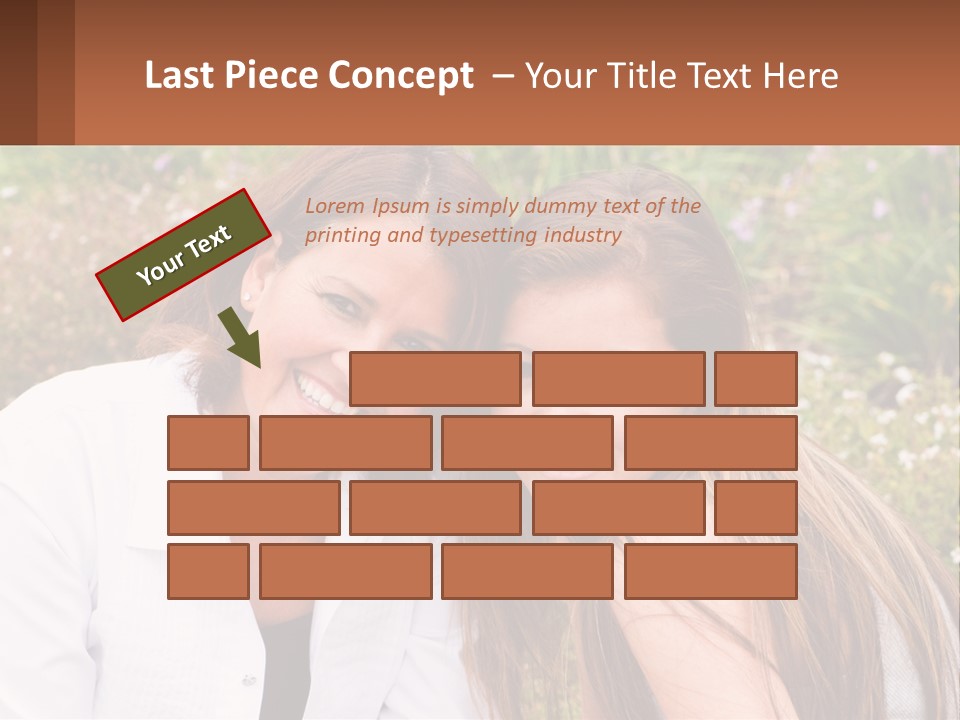 A Couple Of Women Sitting Next To Each Other PowerPoint Template