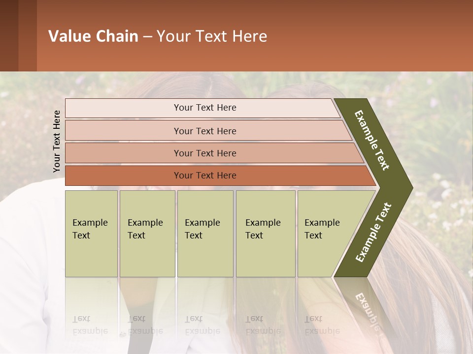 A Couple Of Women Sitting Next To Each Other PowerPoint Template