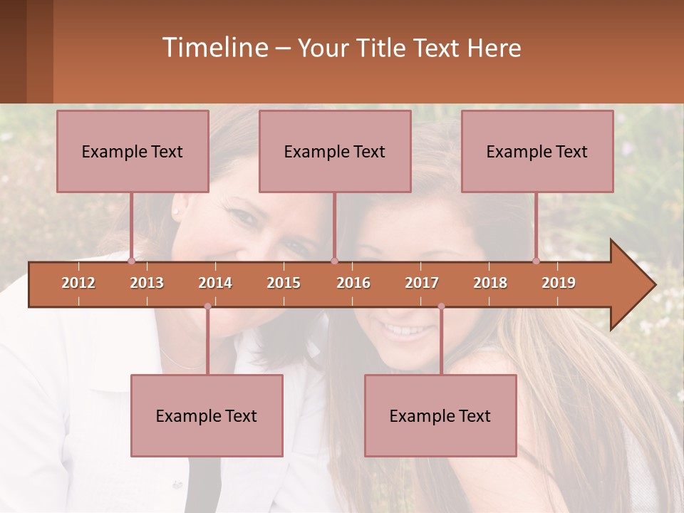 A Couple Of Women Sitting Next To Each Other PowerPoint Template