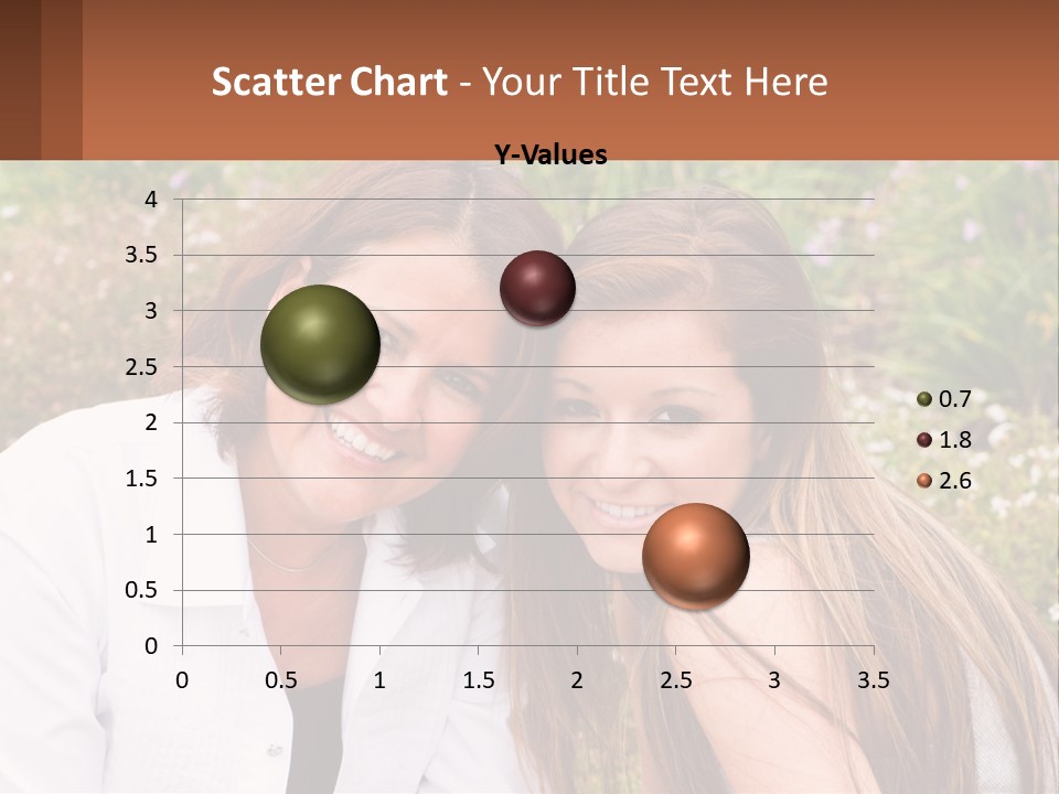 A Couple Of Women Sitting Next To Each Other PowerPoint Template