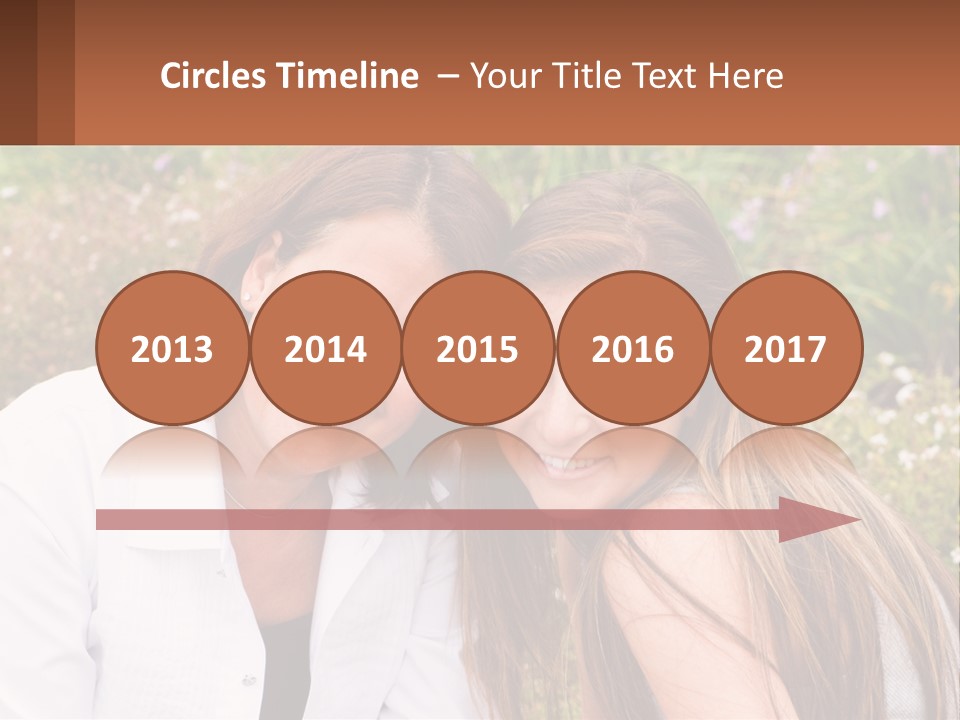 A Couple Of Women Sitting Next To Each Other PowerPoint Template