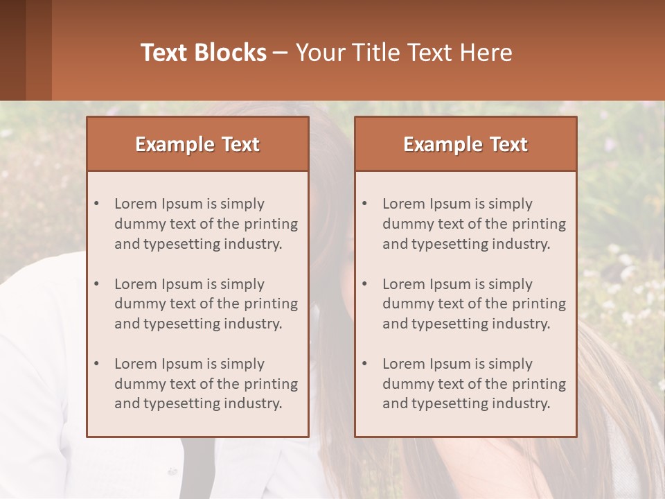 A Couple Of Women Sitting Next To Each Other PowerPoint Template
