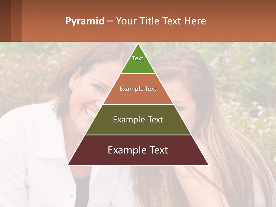 A Couple Of Women Sitting Next To Each Other PowerPoint Template