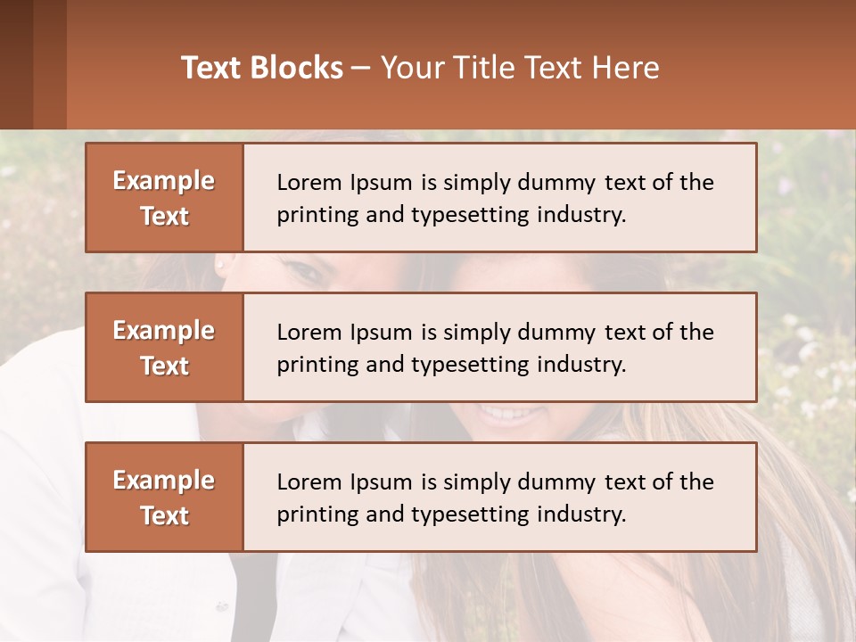 A Couple Of Women Sitting Next To Each Other PowerPoint Template