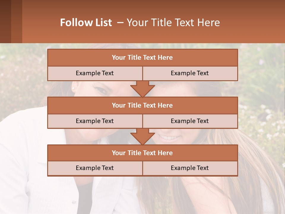 A Couple Of Women Sitting Next To Each Other PowerPoint Template