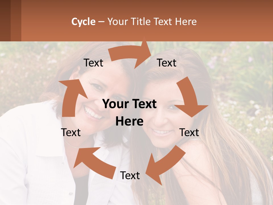 A Couple Of Women Sitting Next To Each Other PowerPoint Template