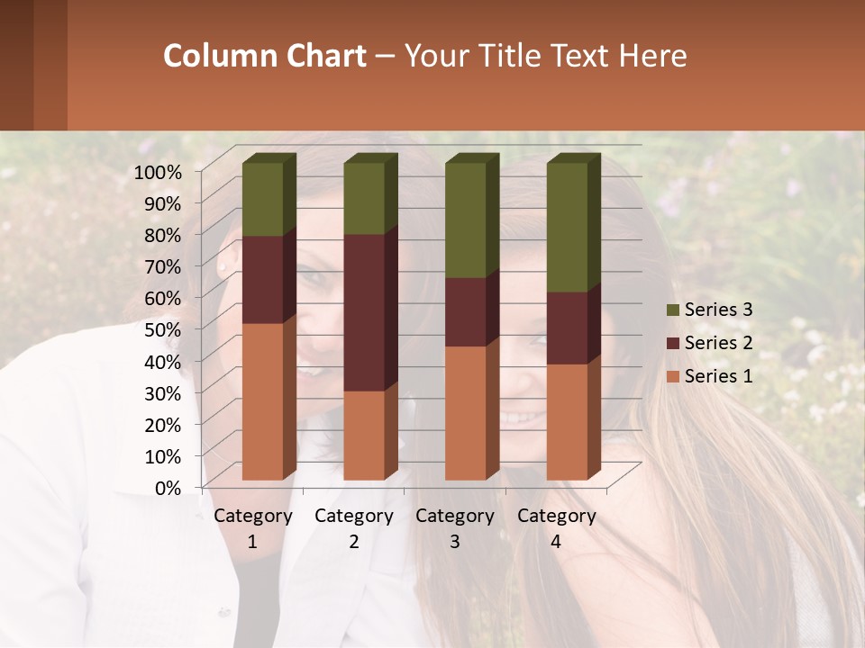 A Couple Of Women Sitting Next To Each Other PowerPoint Template