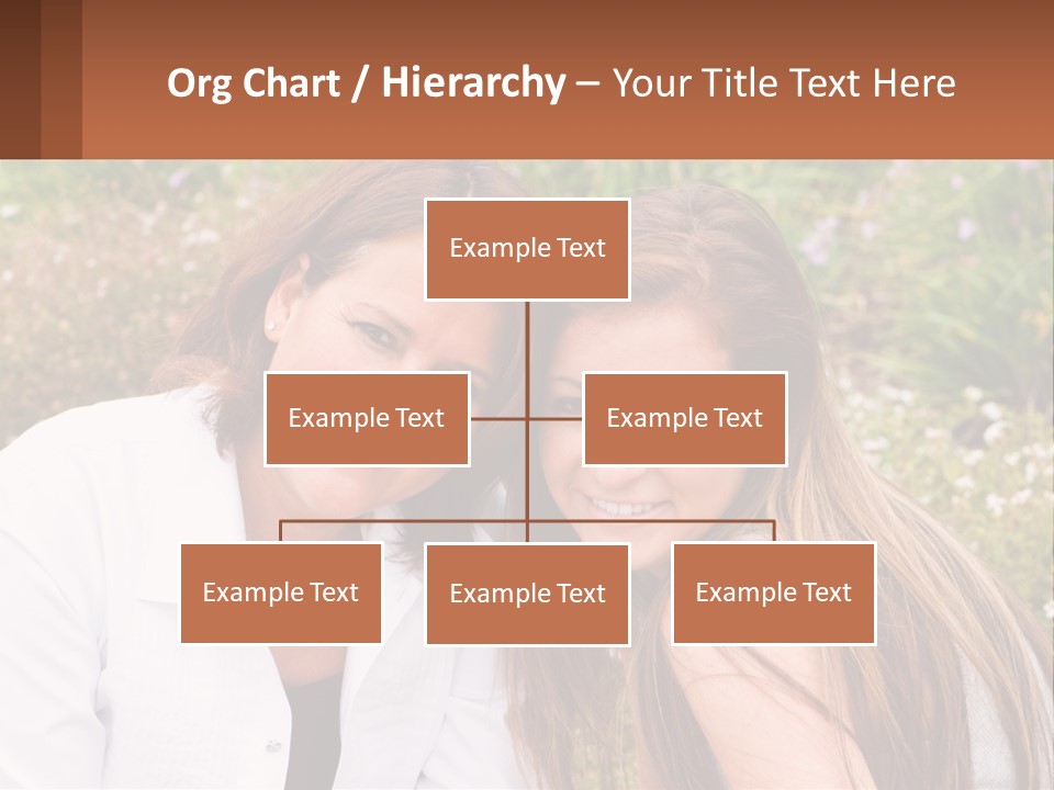 A Couple Of Women Sitting Next To Each Other PowerPoint Template