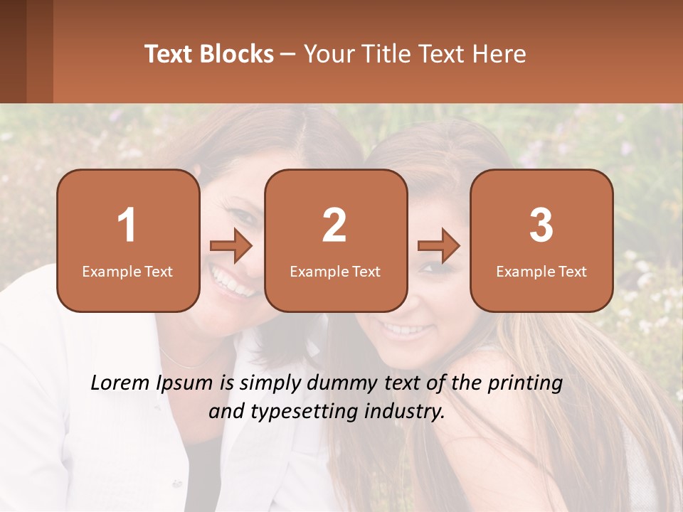 A Couple Of Women Sitting Next To Each Other PowerPoint Template