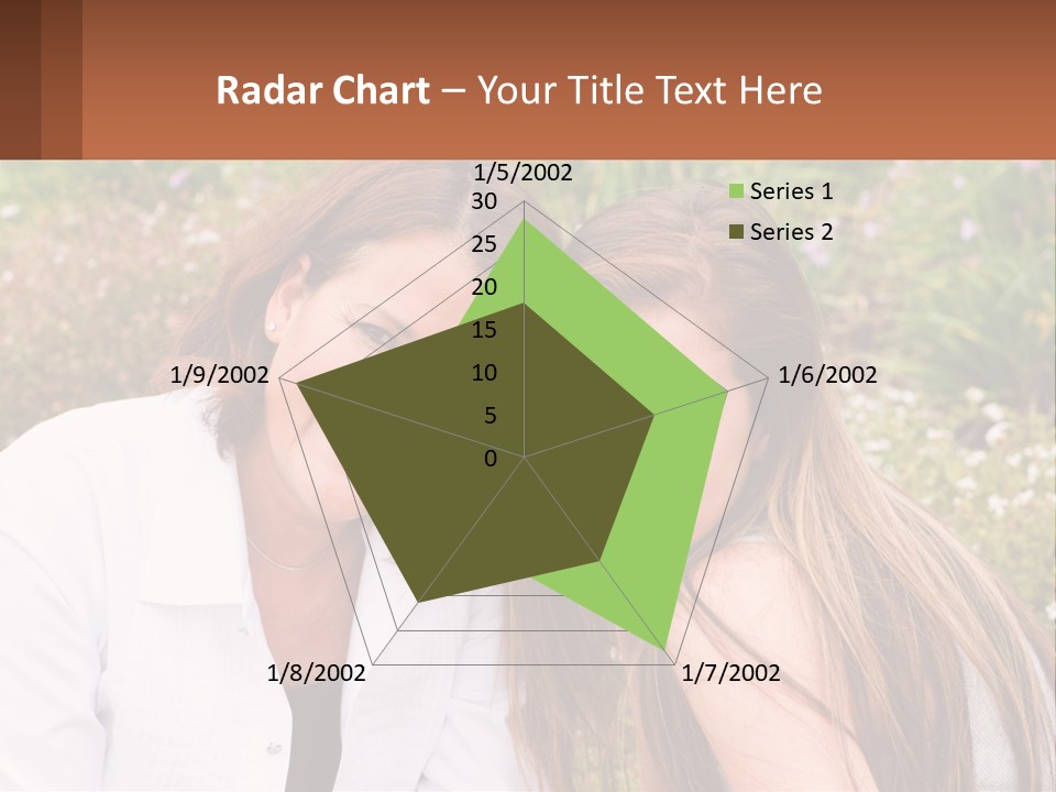 A Couple Of Women Sitting Next To Each Other PowerPoint Template