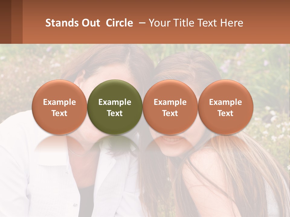 A Couple Of Women Sitting Next To Each Other PowerPoint Template