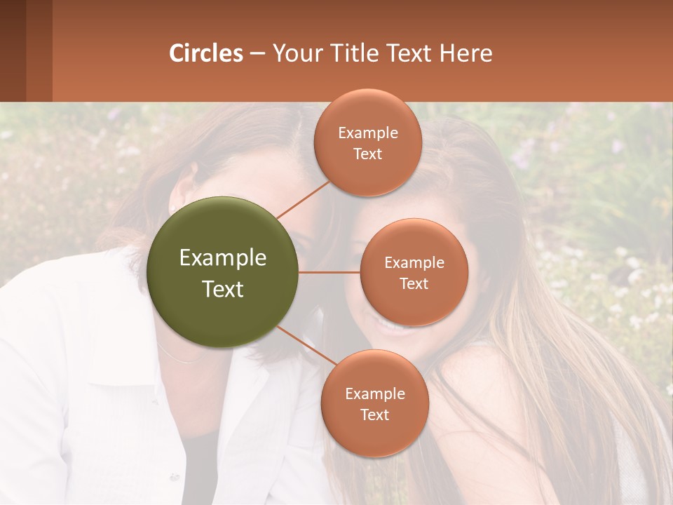 A Couple Of Women Sitting Next To Each Other PowerPoint Template