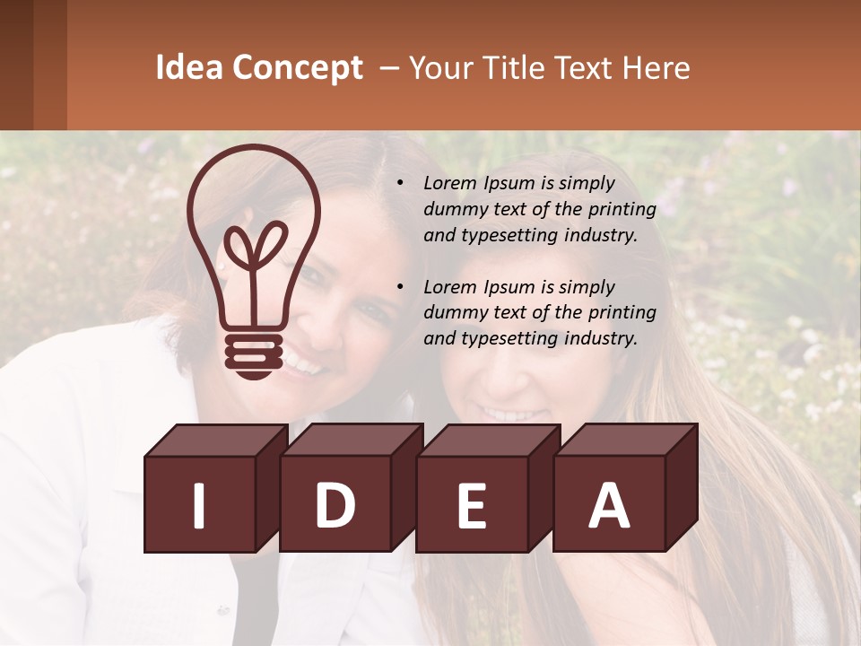 A Couple Of Women Sitting Next To Each Other PowerPoint Template