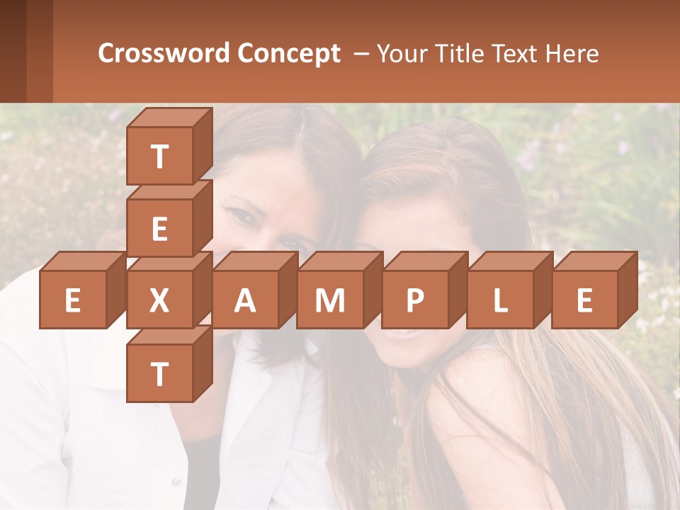 A Couple Of Women Sitting Next To Each Other PowerPoint Template