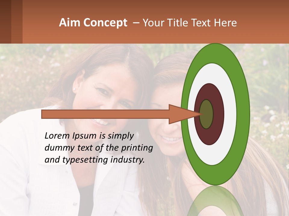 A Couple Of Women Sitting Next To Each Other PowerPoint Template