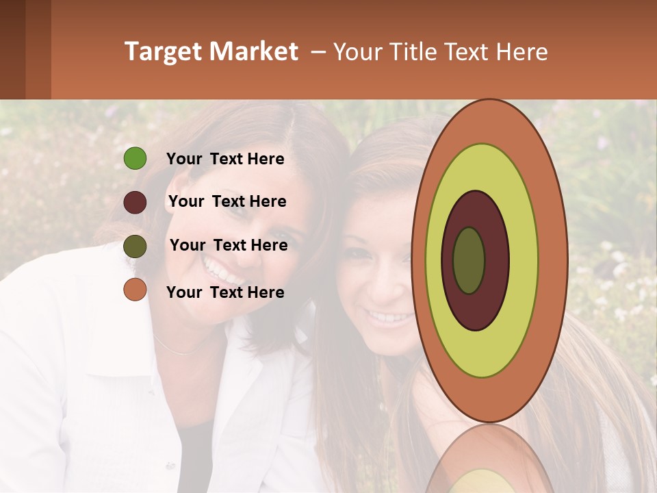 A Couple Of Women Sitting Next To Each Other PowerPoint Template