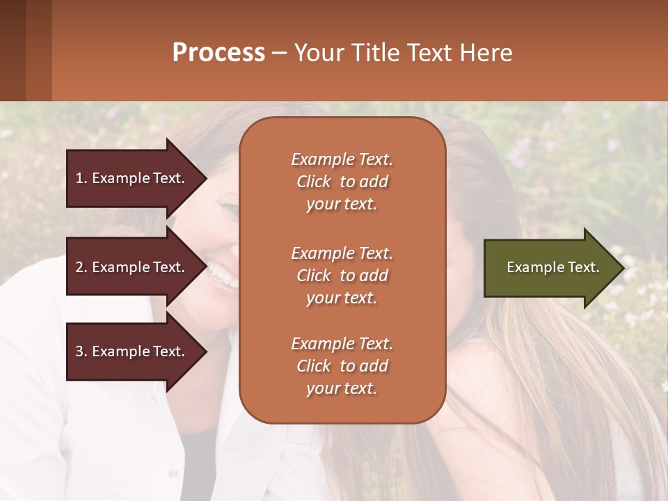 A Couple Of Women Sitting Next To Each Other PowerPoint Template