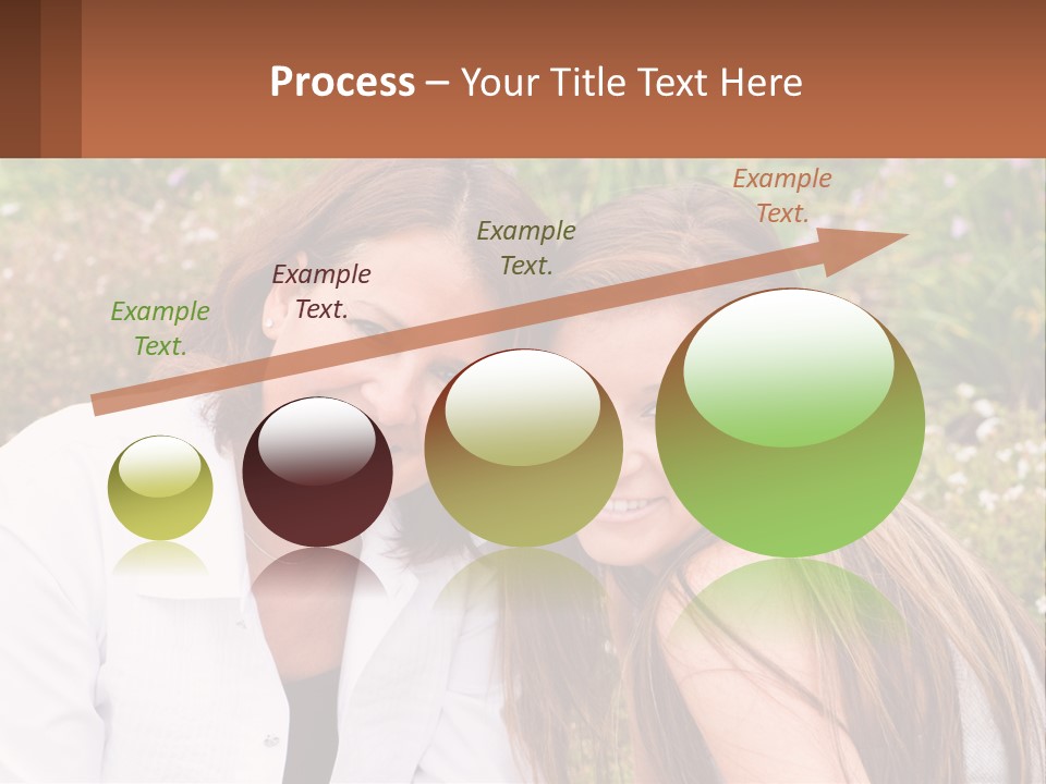 A Couple Of Women Sitting Next To Each Other PowerPoint Template