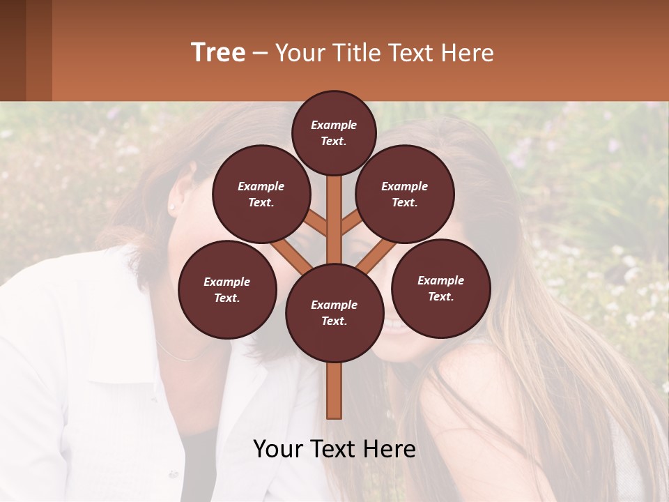 A Couple Of Women Sitting Next To Each Other PowerPoint Template