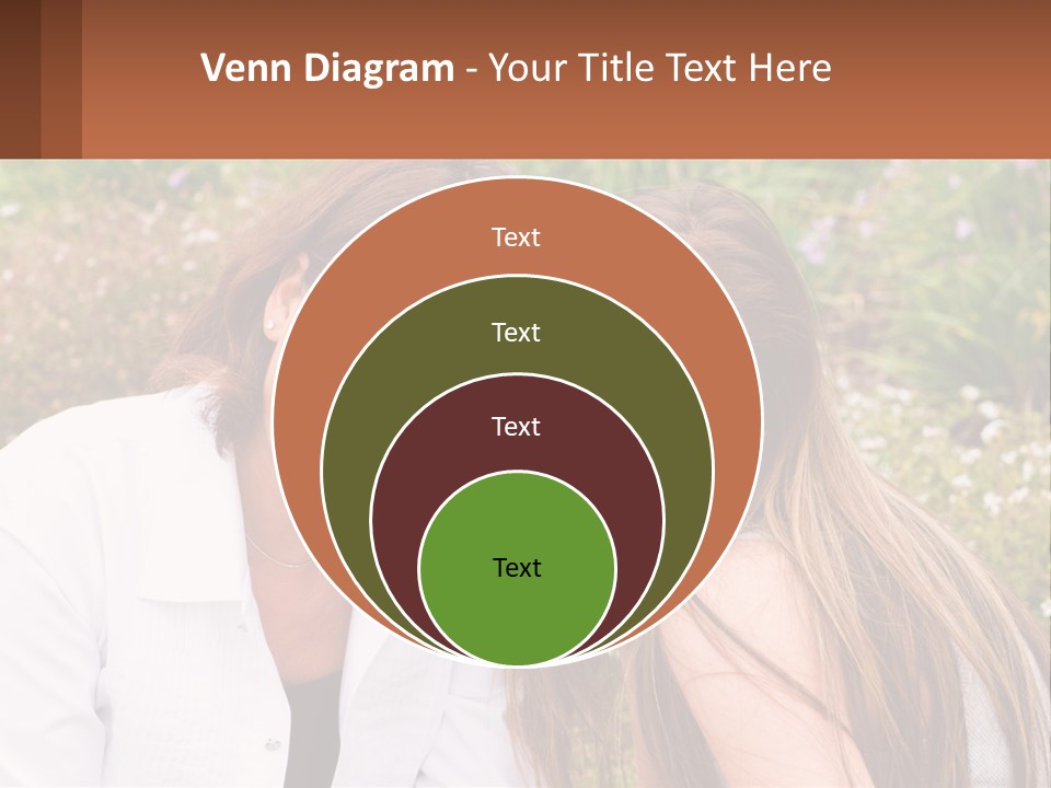 A Couple Of Women Sitting Next To Each Other PowerPoint Template