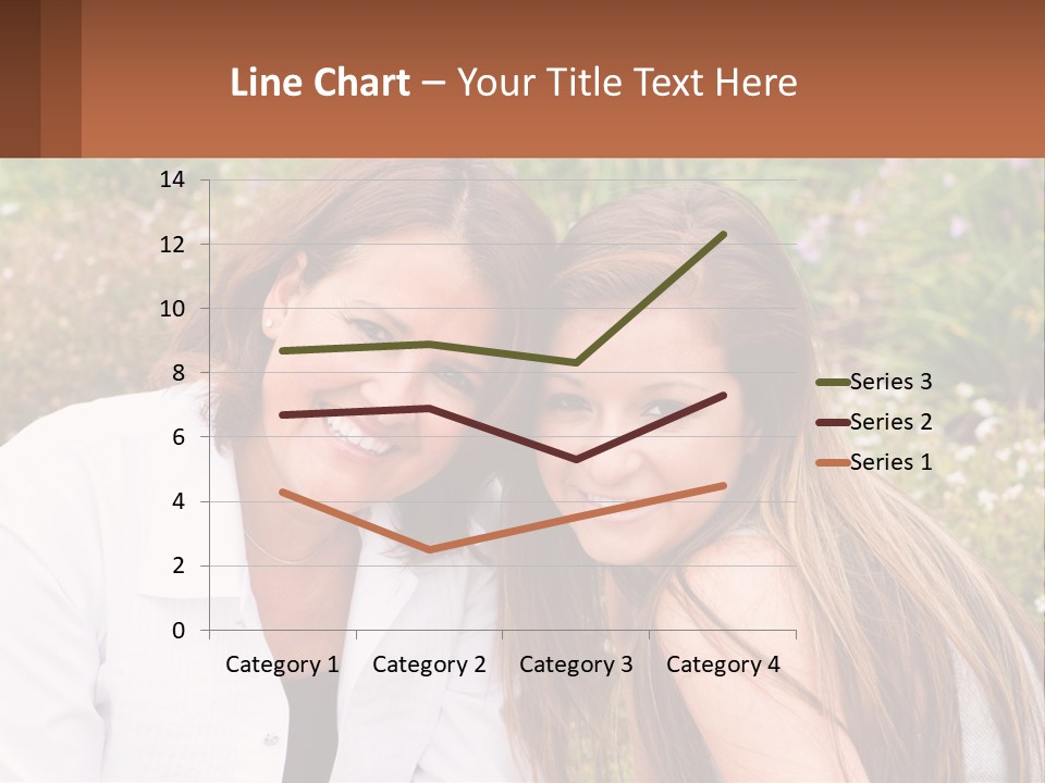 A Couple Of Women Sitting Next To Each Other PowerPoint Template