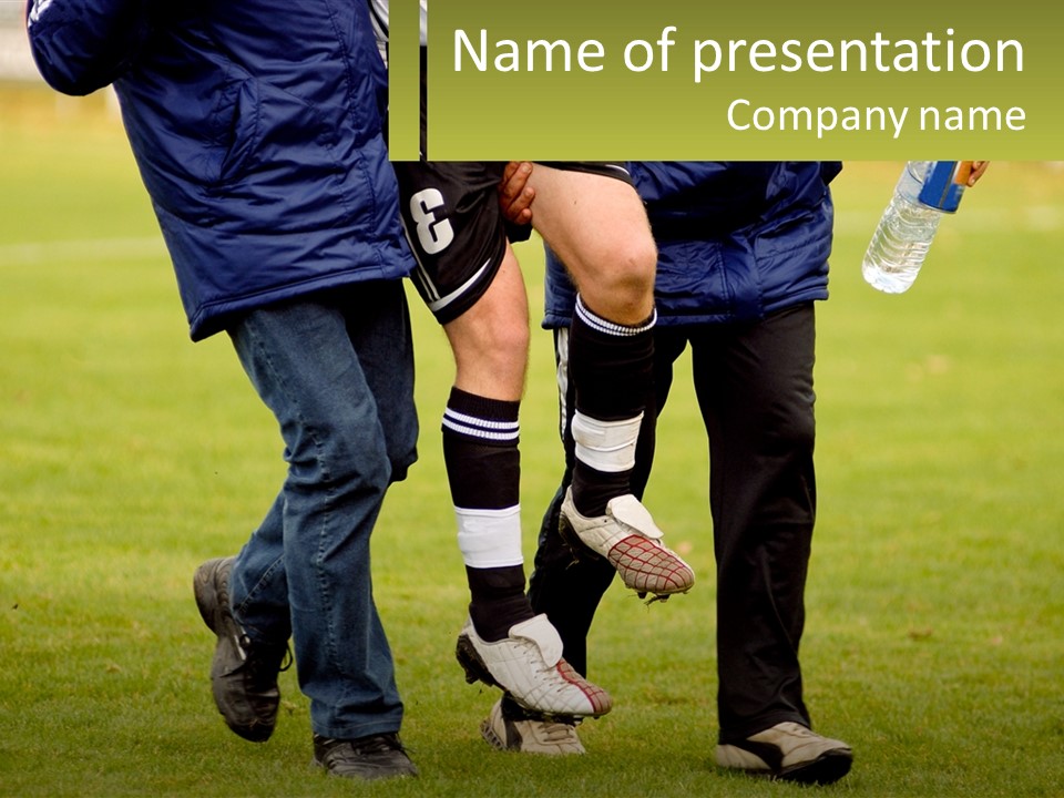 A Group Of Soccer Players Walking Across A Field PowerPoint Template