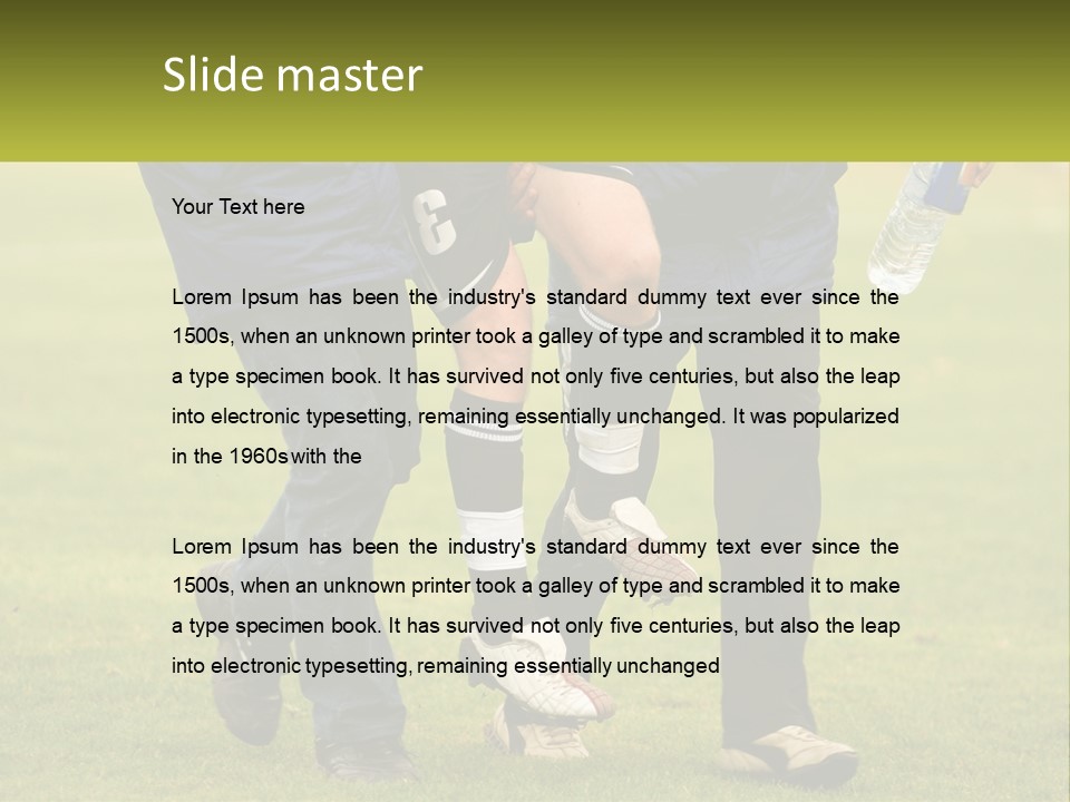A Group Of Soccer Players Walking Across A Field PowerPoint Template