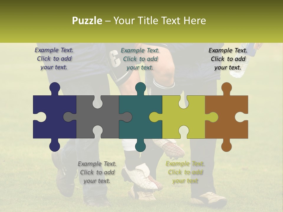 A Group Of Soccer Players Walking Across A Field PowerPoint Template