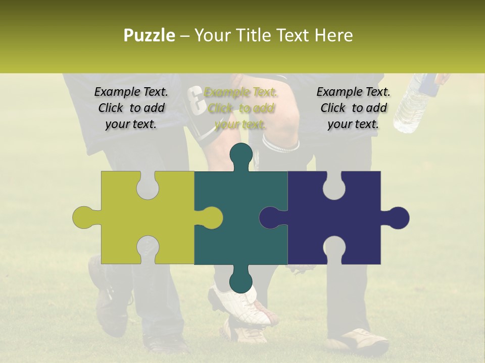 A Group Of Soccer Players Walking Across A Field PowerPoint Template