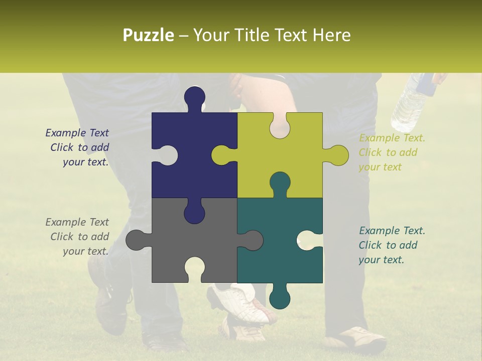 A Group Of Soccer Players Walking Across A Field PowerPoint Template