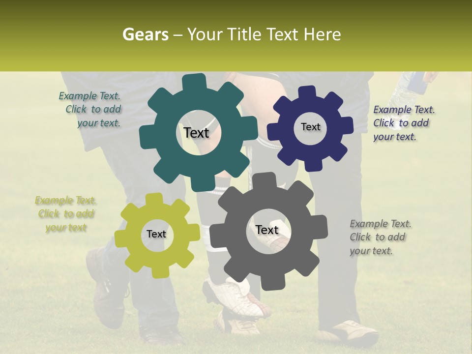 A Group Of Soccer Players Walking Across A Field PowerPoint Template