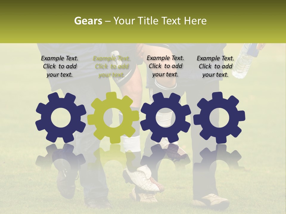 A Group Of Soccer Players Walking Across A Field PowerPoint Template