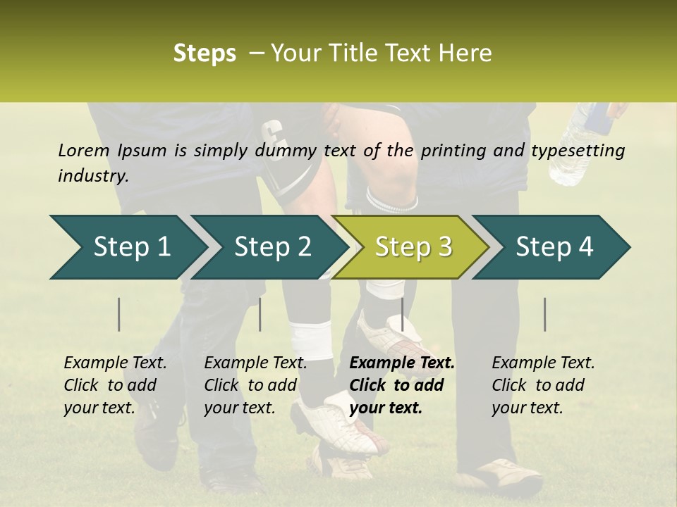 A Group Of Soccer Players Walking Across A Field PowerPoint Template