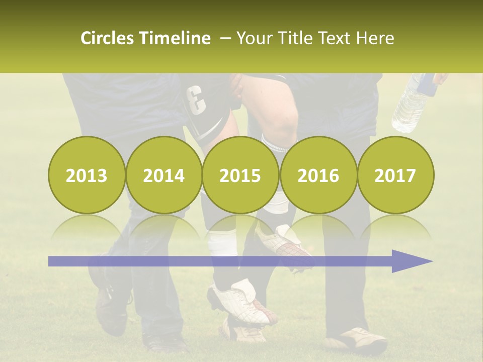 A Group Of Soccer Players Walking Across A Field PowerPoint Template