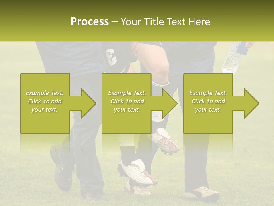 A Group Of Soccer Players Walking Across A Field PowerPoint Template