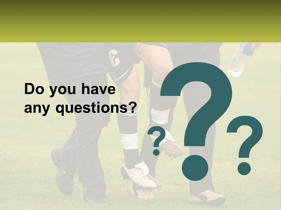 A Group Of Soccer Players Walking Across A Field PowerPoint Template