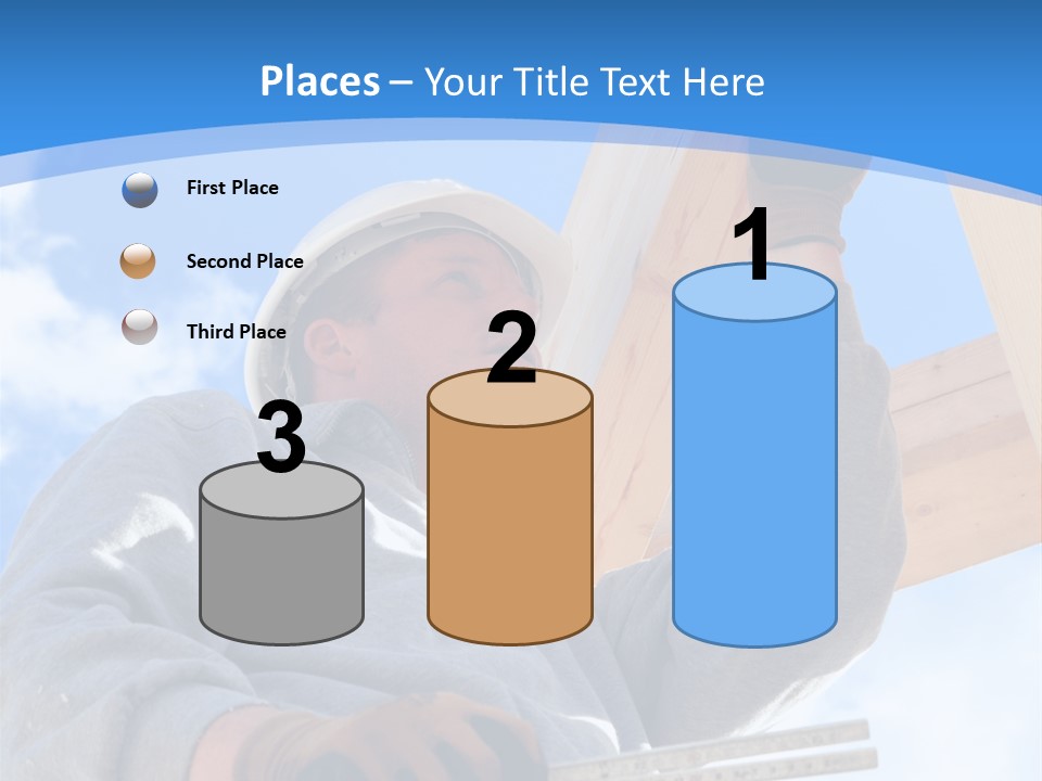 A Man Is Working On A Wooden Structure PowerPoint Template