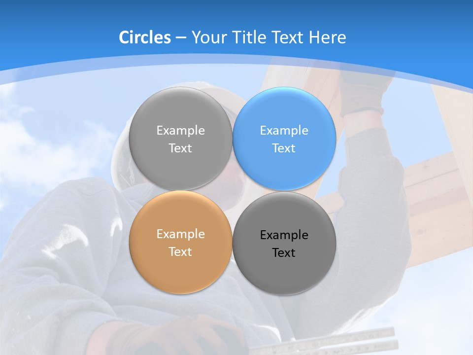 A Man Is Working On A Wooden Structure PowerPoint Template