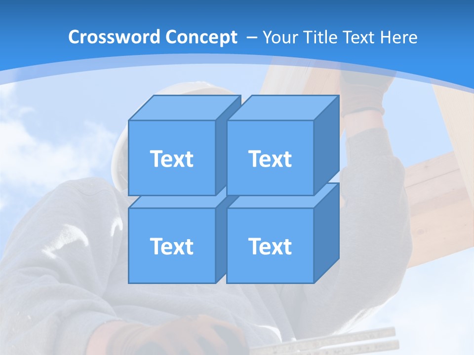A Man Is Working On A Wooden Structure PowerPoint Template