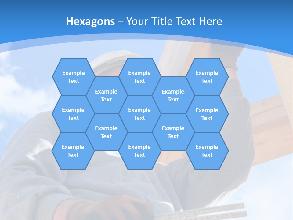 A Man Is Working On A Wooden Structure PowerPoint Template