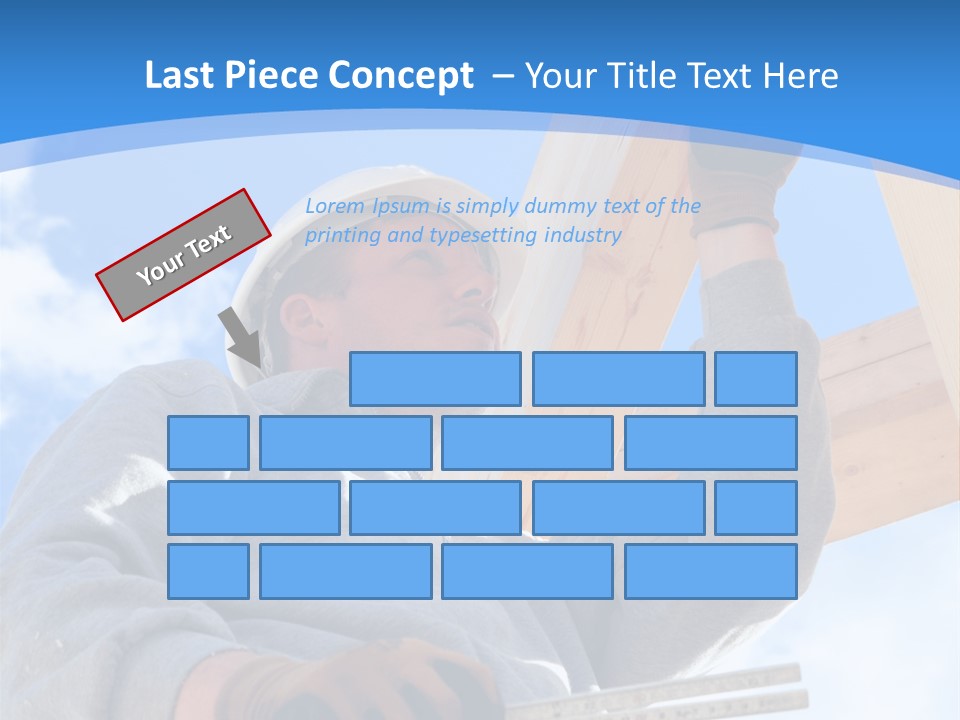 A Man Is Working On A Wooden Structure PowerPoint Template