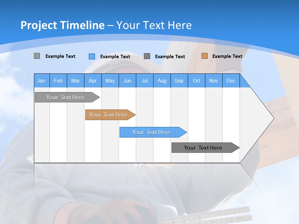 A Man Is Working On A Wooden Structure PowerPoint Template