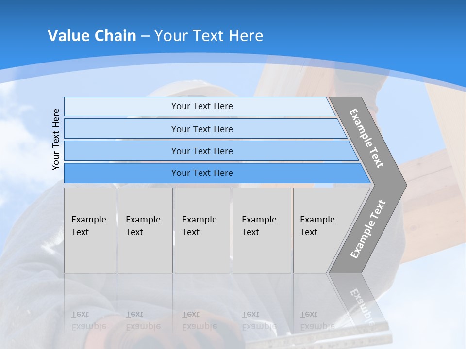 A Man Is Working On A Wooden Structure PowerPoint Template