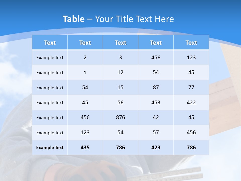 A Man Is Working On A Wooden Structure PowerPoint Template